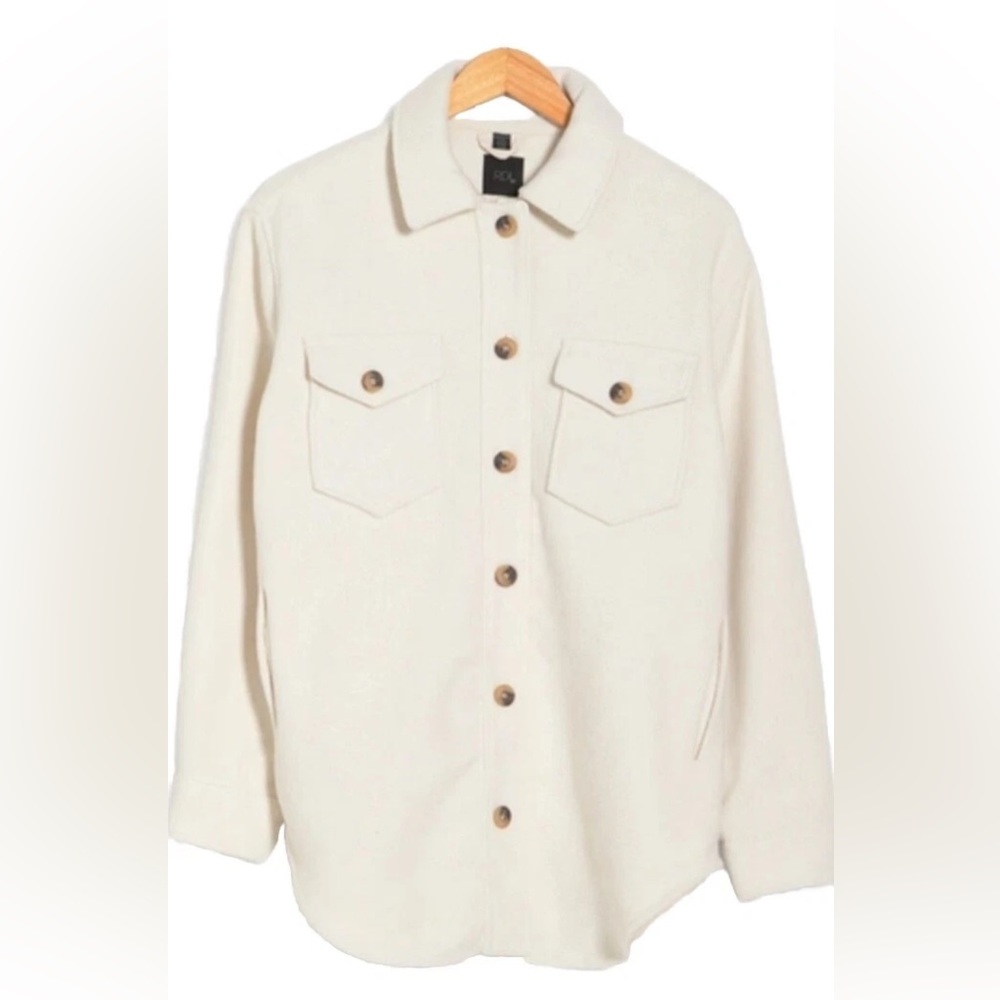 RDI Cream Textured Oversized Shacket – Women’s Size Small - Picture 4 of 15